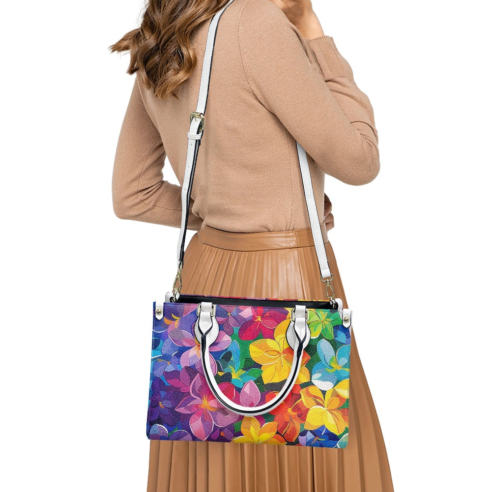 Women's PU leather twill handbag