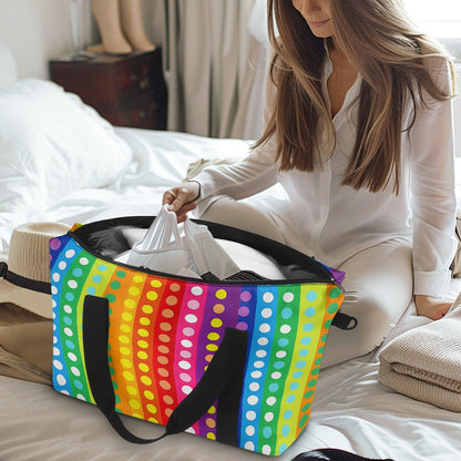 Vertical Lines with Polka Dots Lightweight luggage