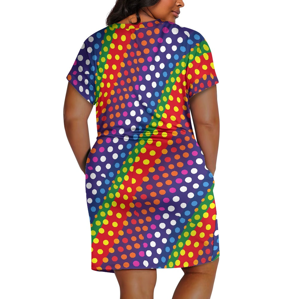Women's Short Sleeve Plus Size Dress