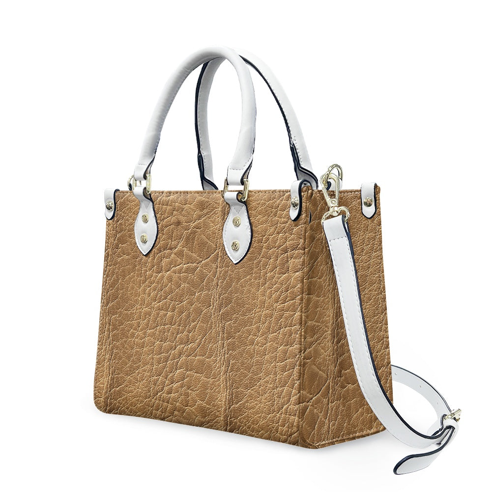 Golden Dune: Classic Textured PU Leather Women's Twill Handbag