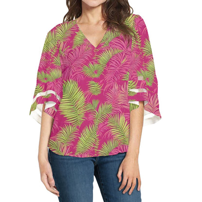 Women Puff Sleeve Blouse white