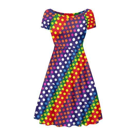 Women's short sleeve dress white