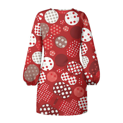 Waist Long Sleeve Tie Dress