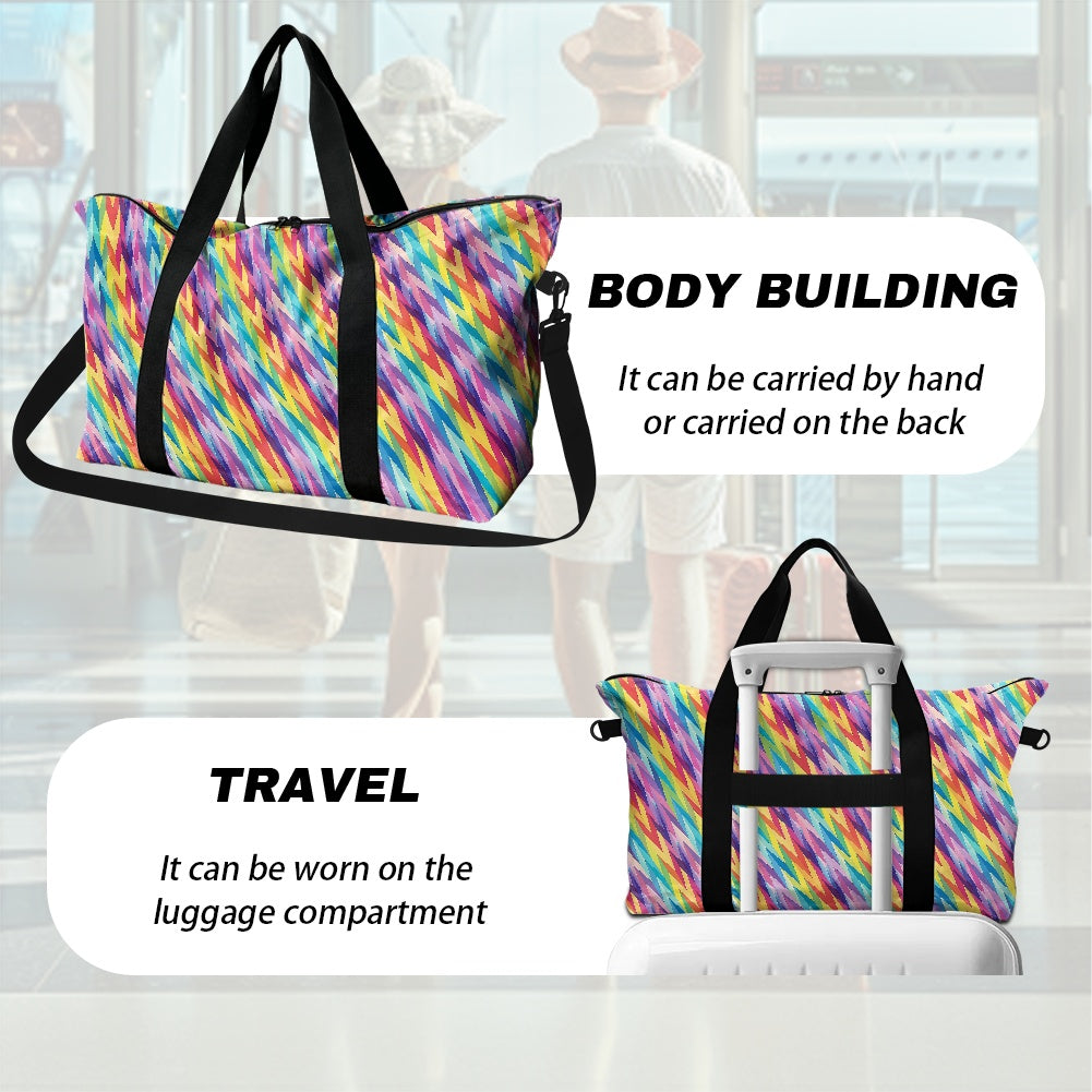 Rainbow Chevrons Geometric Lightweight luggage