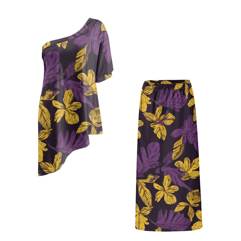 Elegant Off-Shoulder Two-Piece Dress for Women