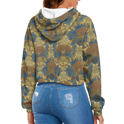 Women's midriff-baring sweatshirt - Abstract