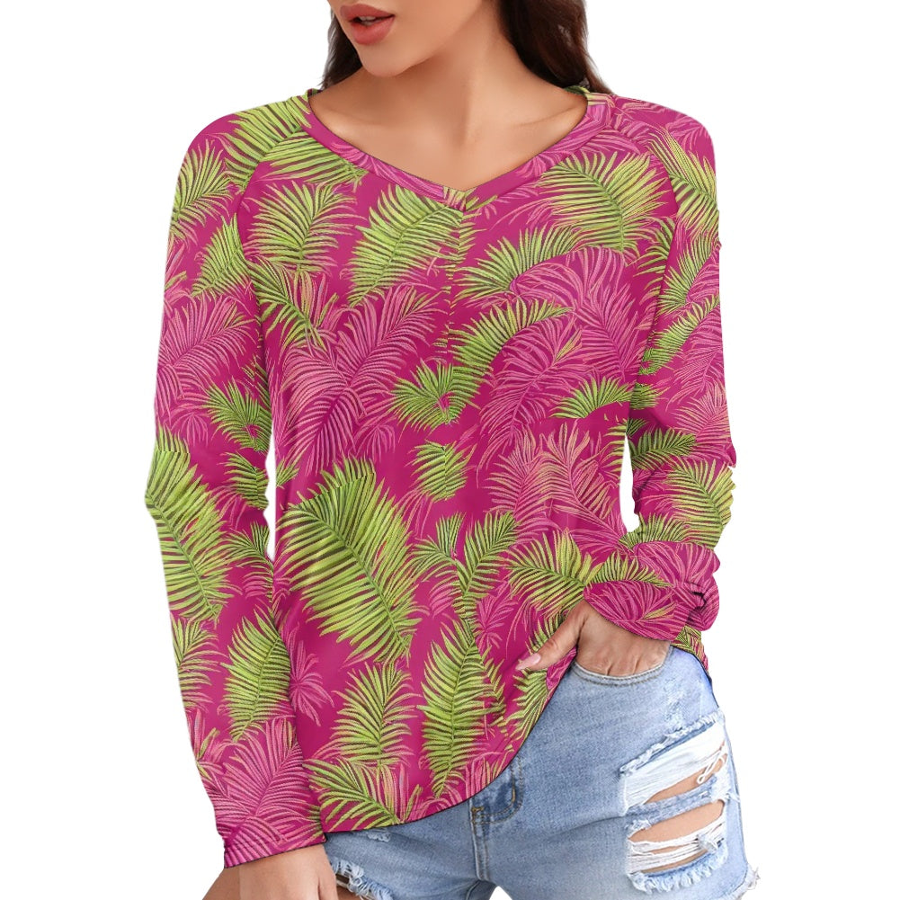 Long sleeve loose T-shirt white