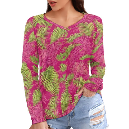 Long sleeve loose T-shirt white