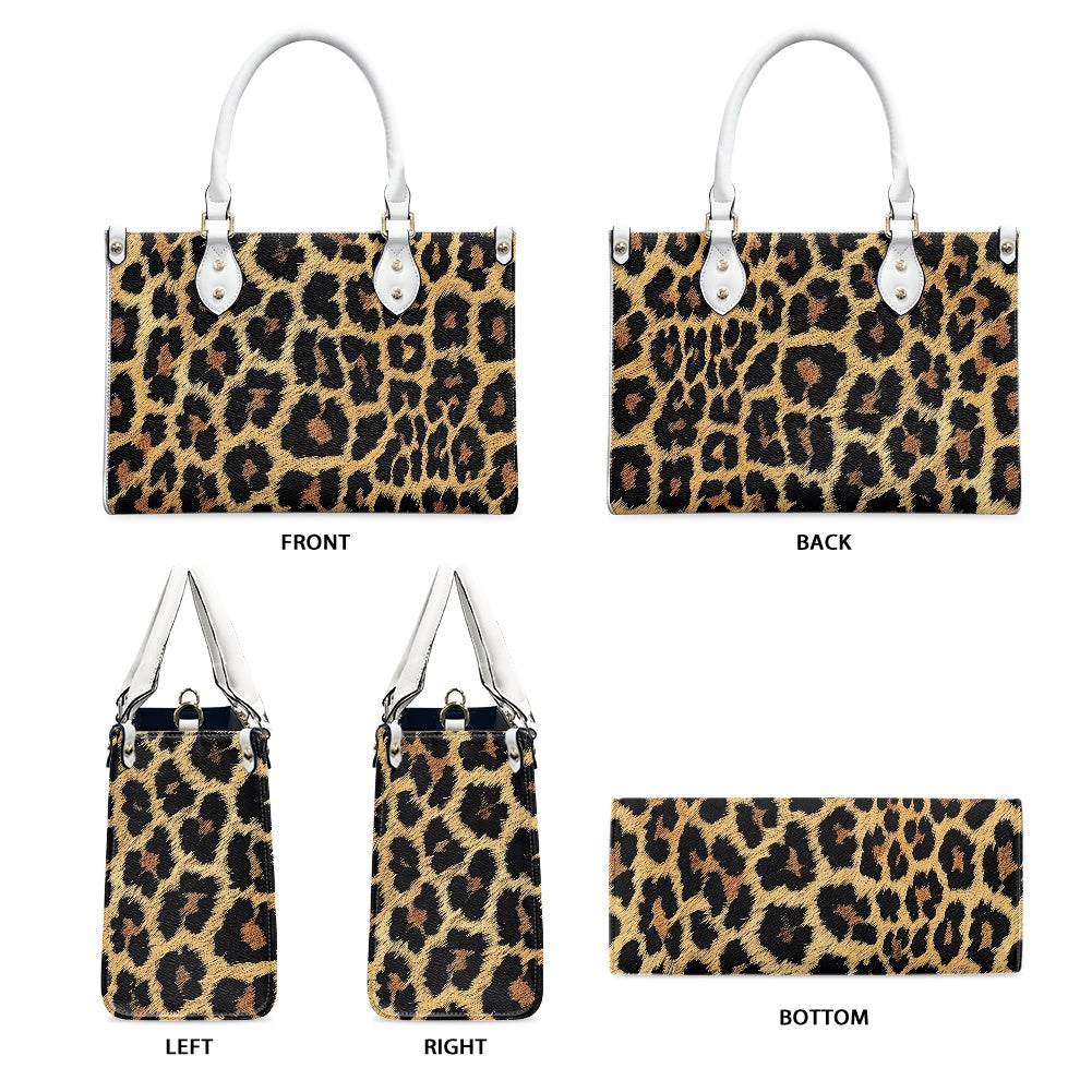 Leopard print Women's PU leather twill handbag