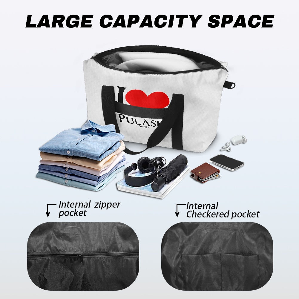 I Heart Pulaski White Lightweight luggage