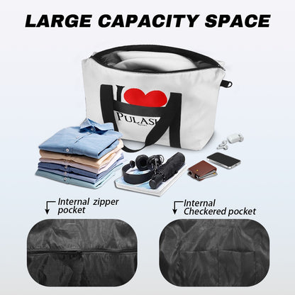 I Heart Pulaski White Lightweight luggage