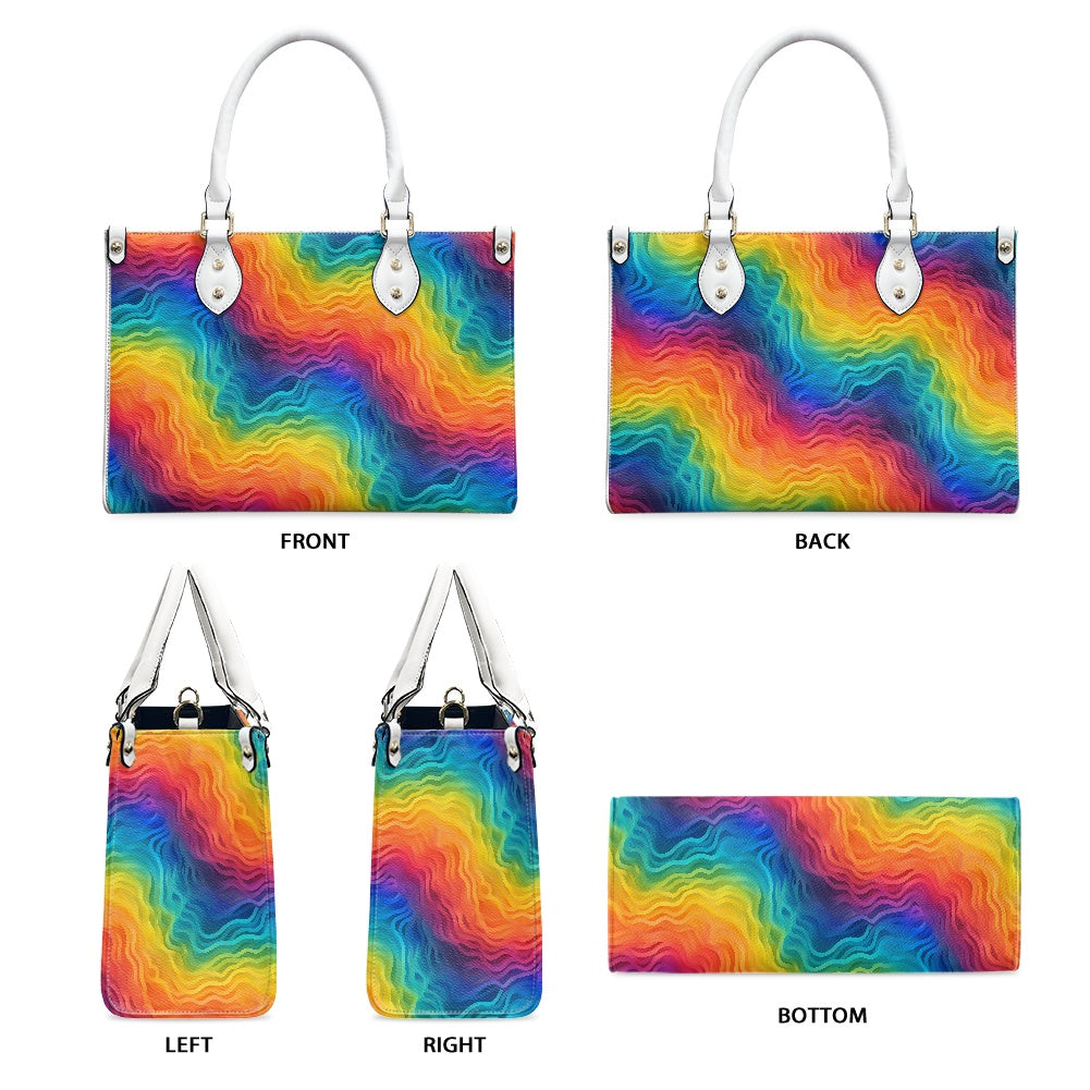 Women's PU leather twill handbag