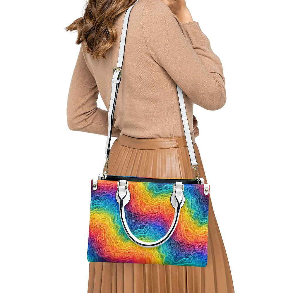 Women's PU leather twill handbag