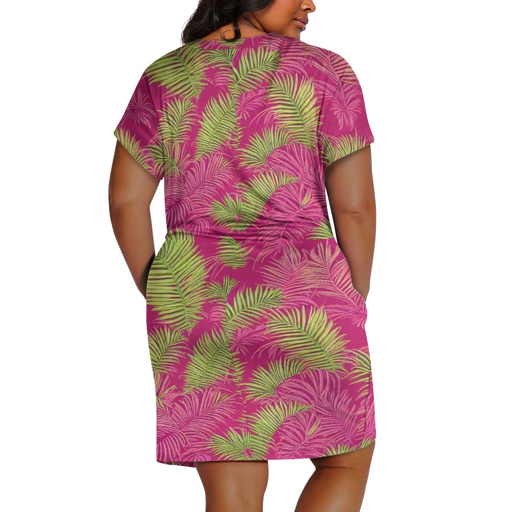 Women's Short Sleeve Plus Size Dress