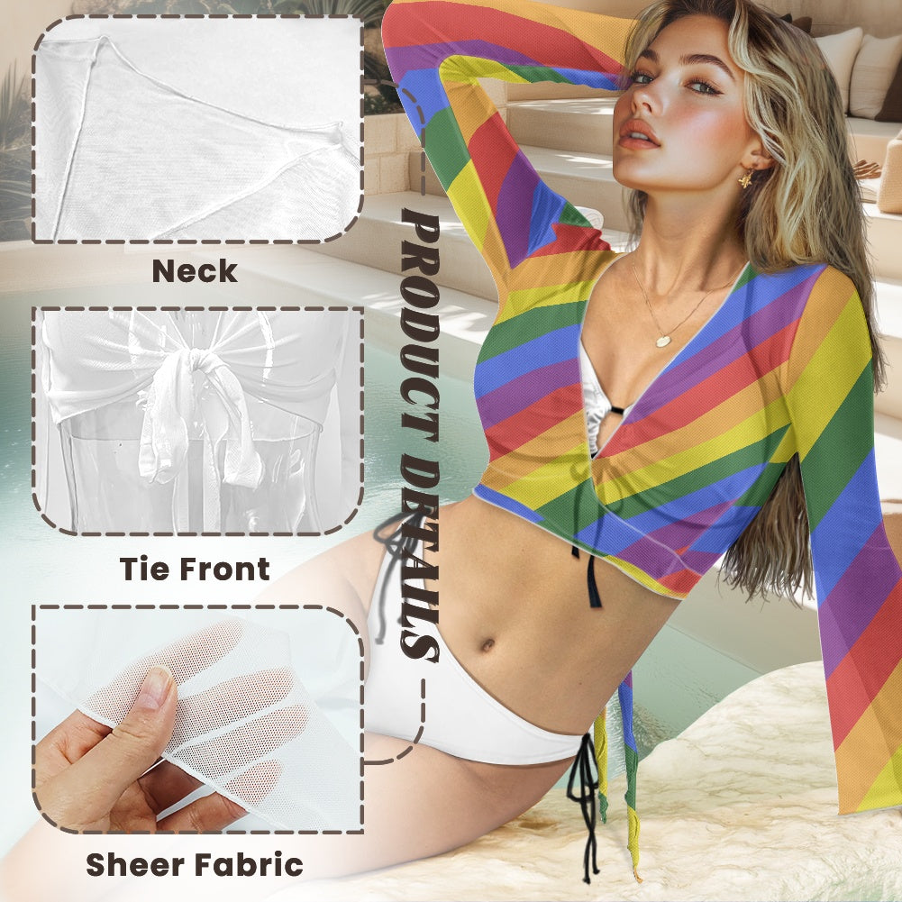 Wear a cardigan over a swimsuit