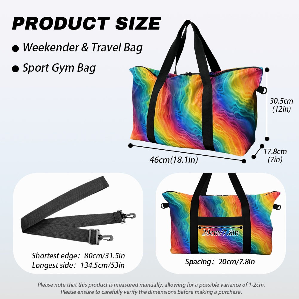 Rainbow Wavy pattern Lightweight luggage