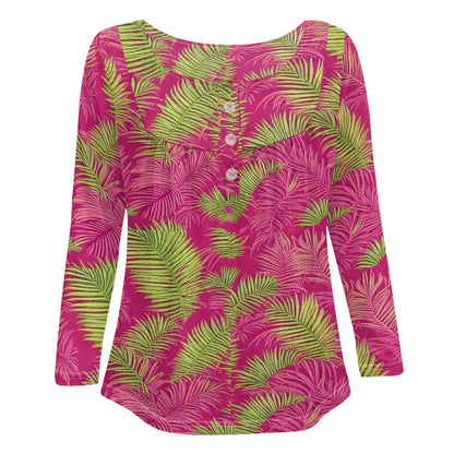 Casual round neck long sleeve T-shirt white