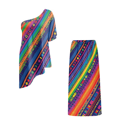 Elegant Off-Shoulder Two-Piece Dress for Women