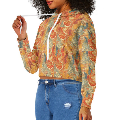 Women's midriff-baring sweatshirt - Chinese