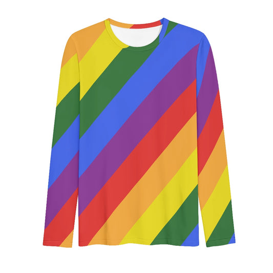 Rainbow Womens Long sleeve T-shirt(Thin) white