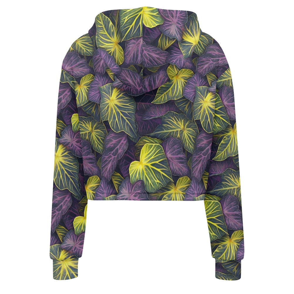 Women's midriff-baring sweatshirt - Tropical