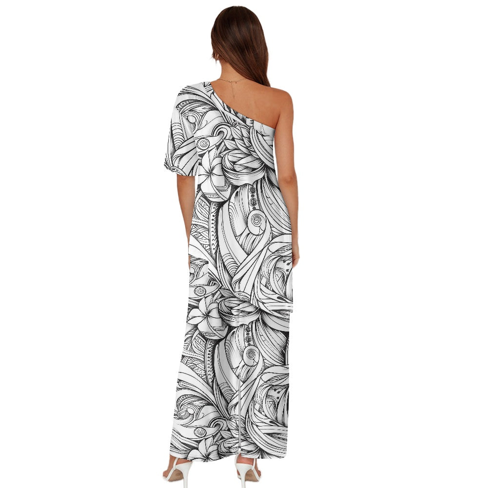 Elegant Off-Shoulder Two-Piece Dress for Women