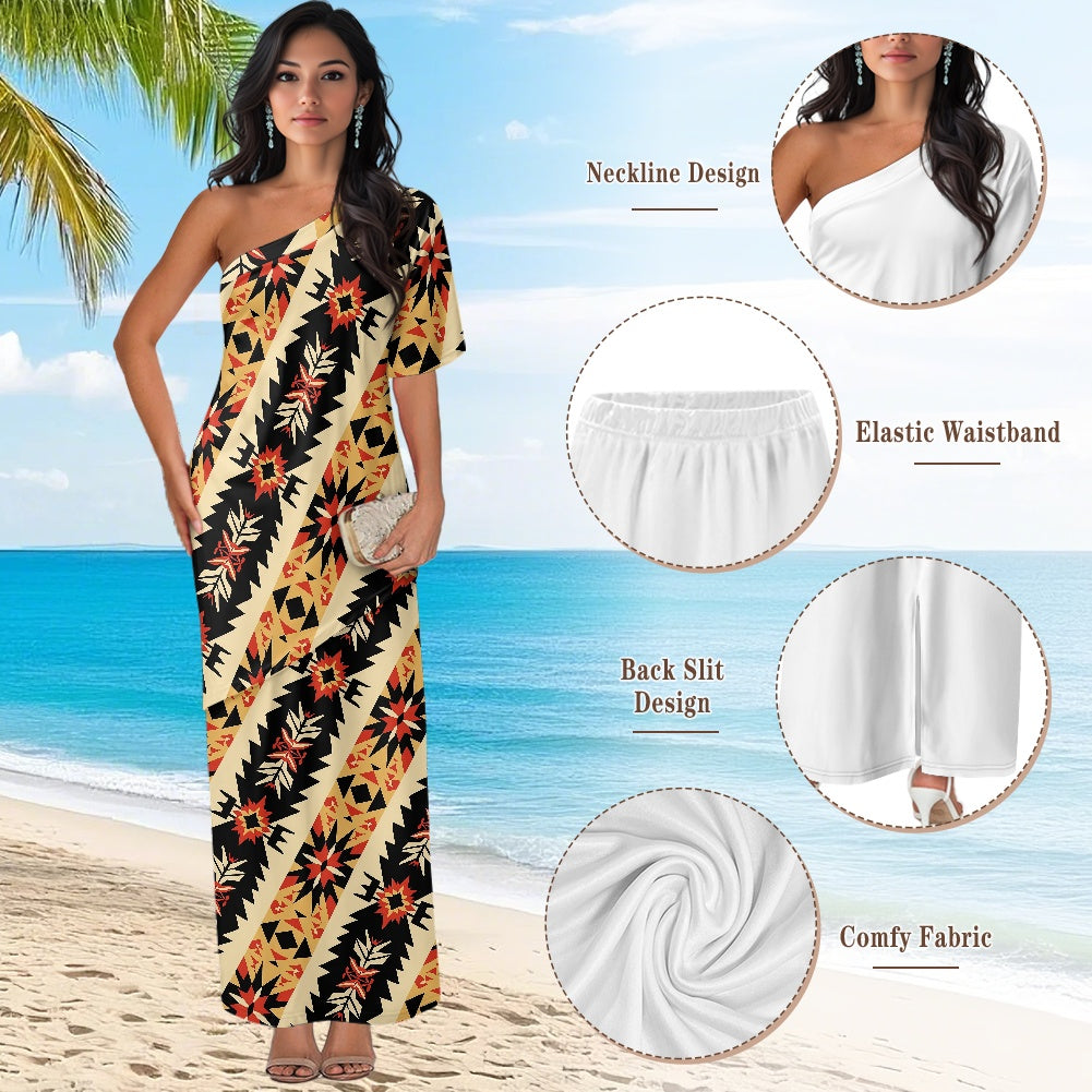 Elegant Off-Shoulder Two-Piece Dress for Women