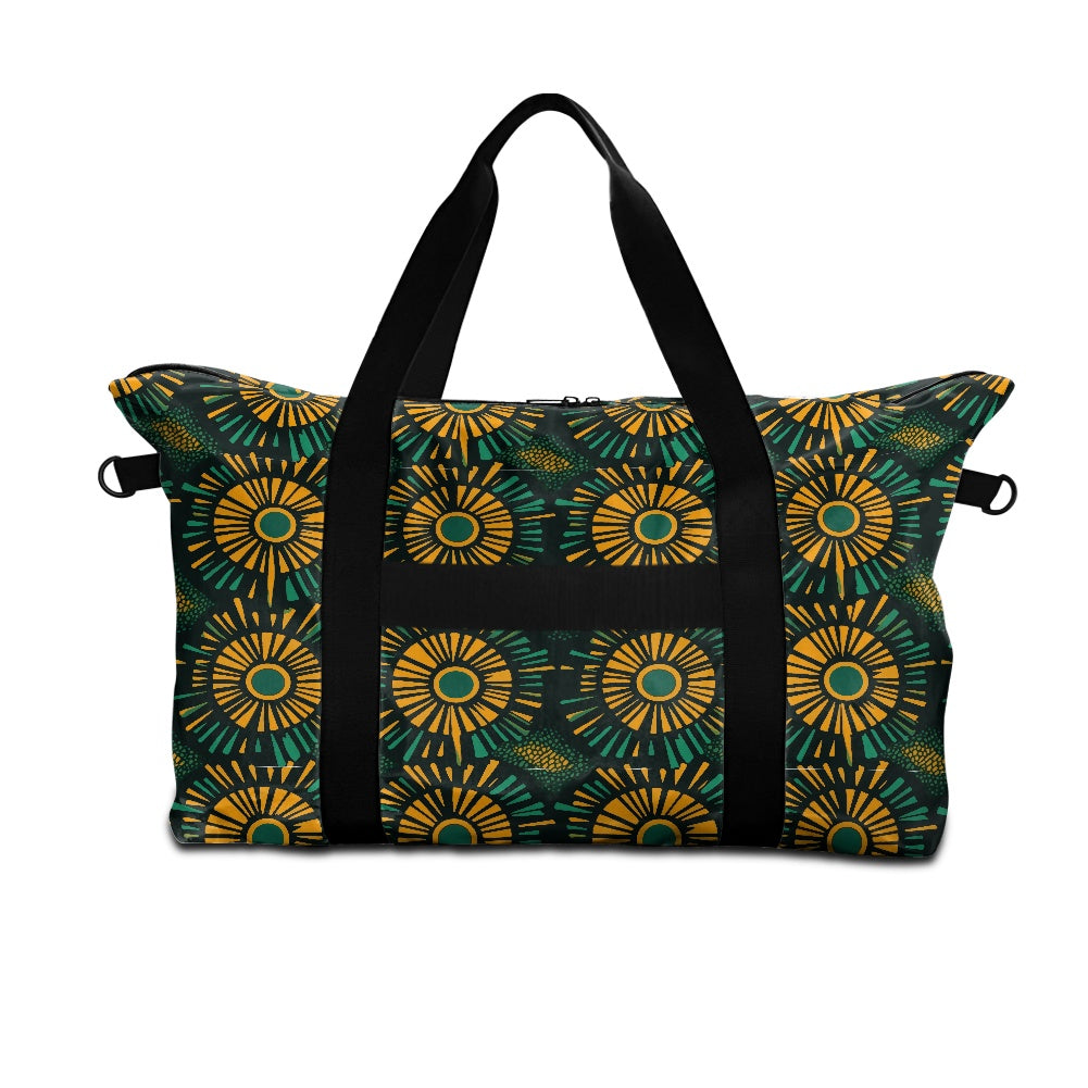 Green and Gold Kente pattern Lightweight luggage