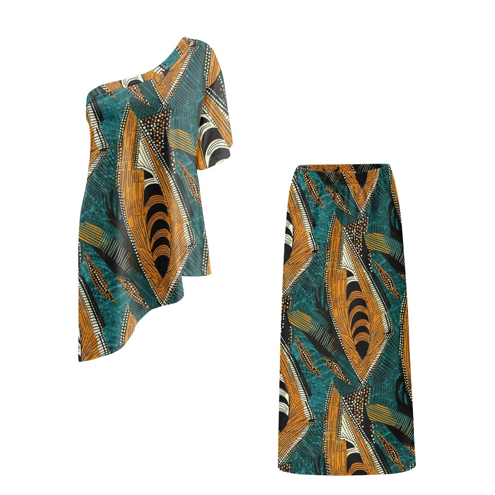 Elegant Off-Shoulder Two-Piece Dress for Women