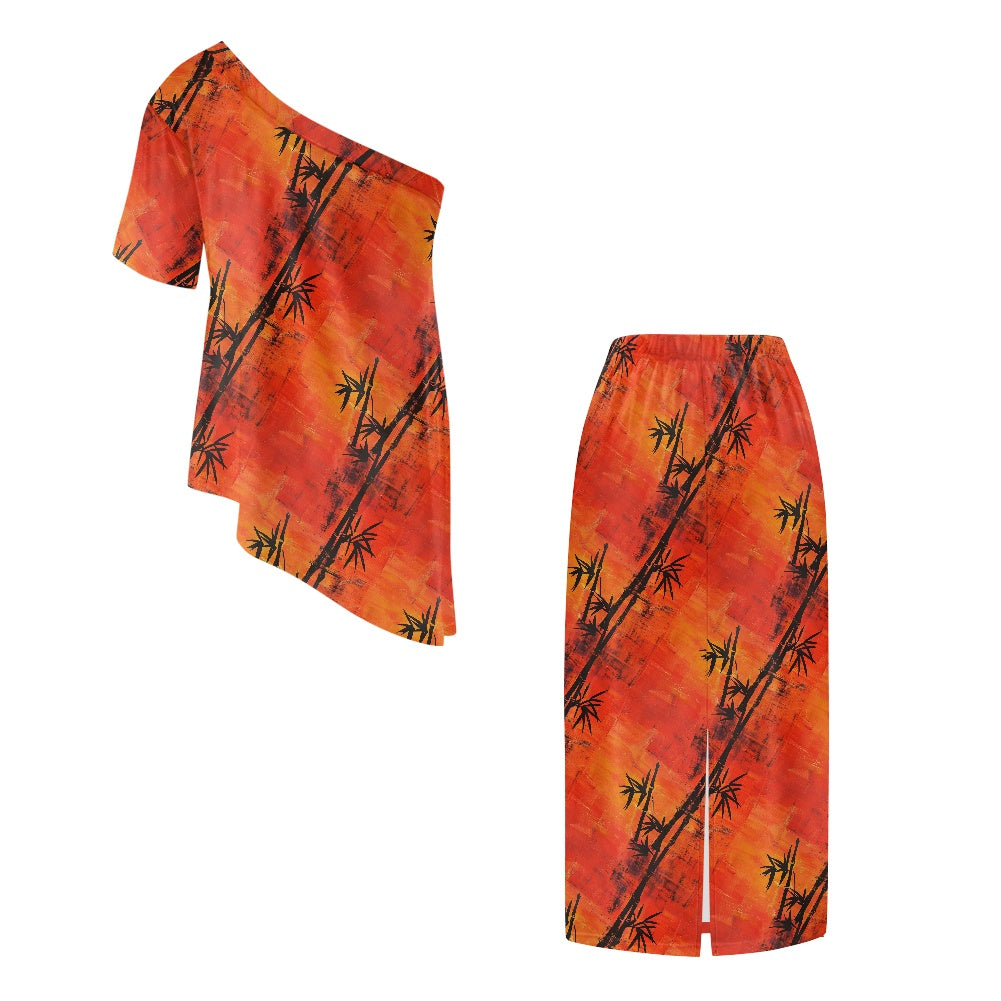 Elegant Off-Shoulder Two-Piece Dress for Women