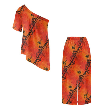 Elegant Off-Shoulder Two-Piece Dress for Women