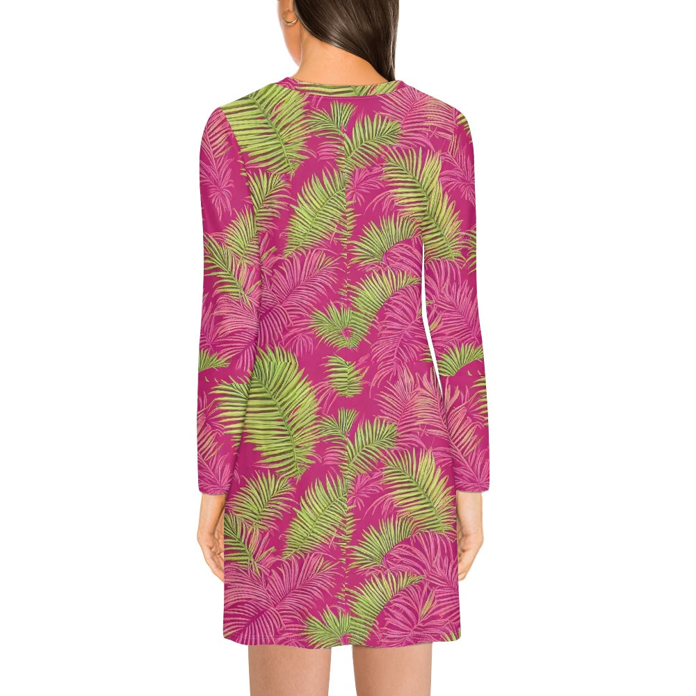 Long-sleeved slim dress