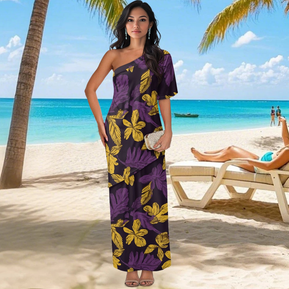 Elegant Off-Shoulder Two-Piece Dress for Women