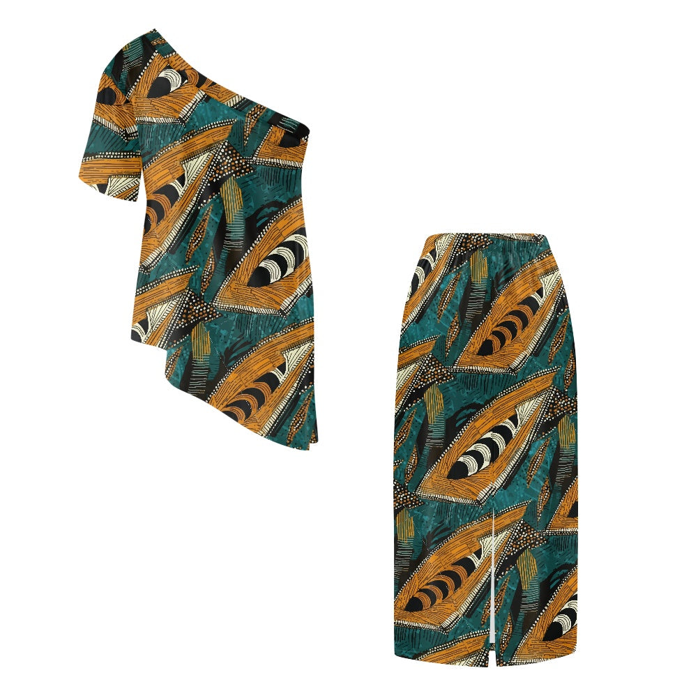 Elegant Off-Shoulder Two-Piece Dress for Women