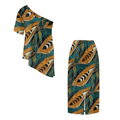 Elegant Off-Shoulder Two-Piece Dress for Women