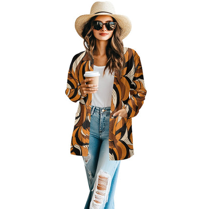 Long-sleeved cardigan jacket white
