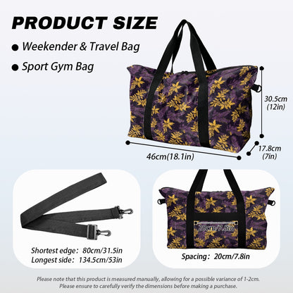 Lauae Purple and Yellow Lightweight luggage