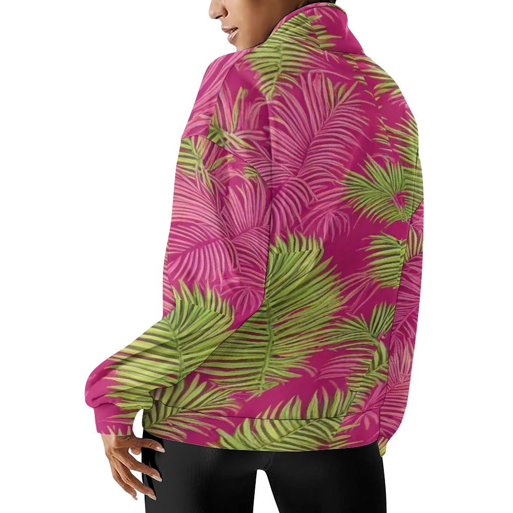 Women's long sleeve zipper sweatshirt