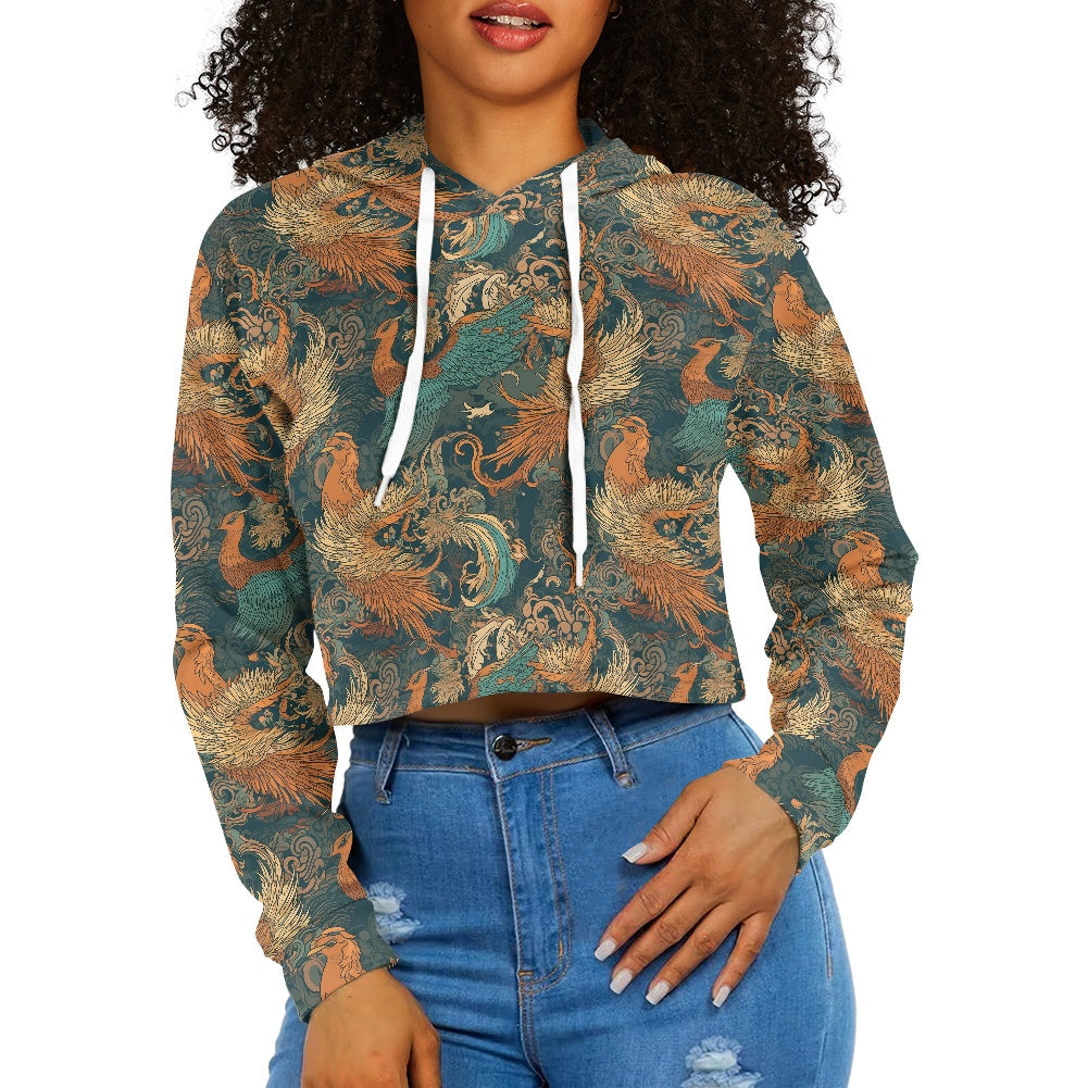 Women's midriff-baring sweatshirt - Chinese