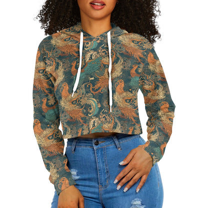 Women's midriff-baring sweatshirt - Chinese