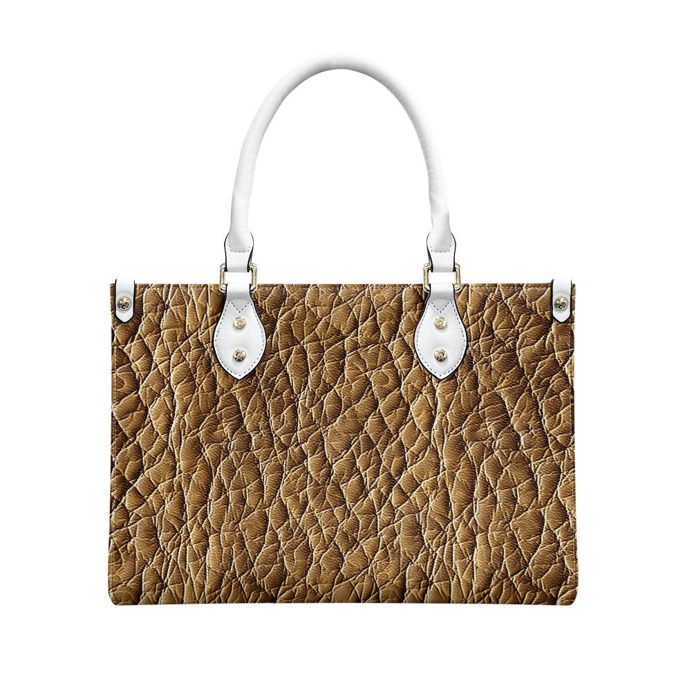 Women's PU leather twill handbag black