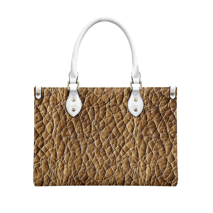 Women's PU leather twill handbag black