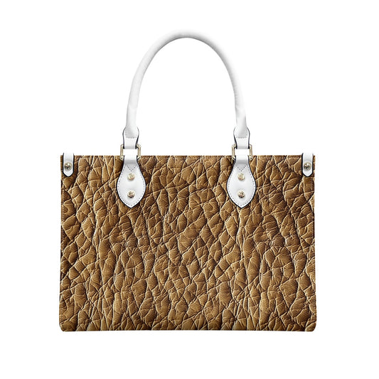 Women's PU leather twill handbag black