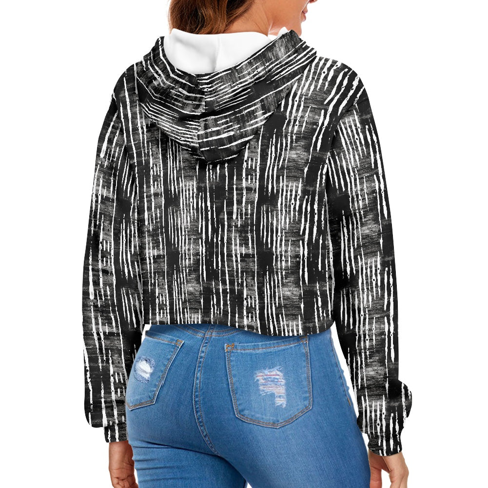 Women's midriff-baring sweatshirt - Mudcloth