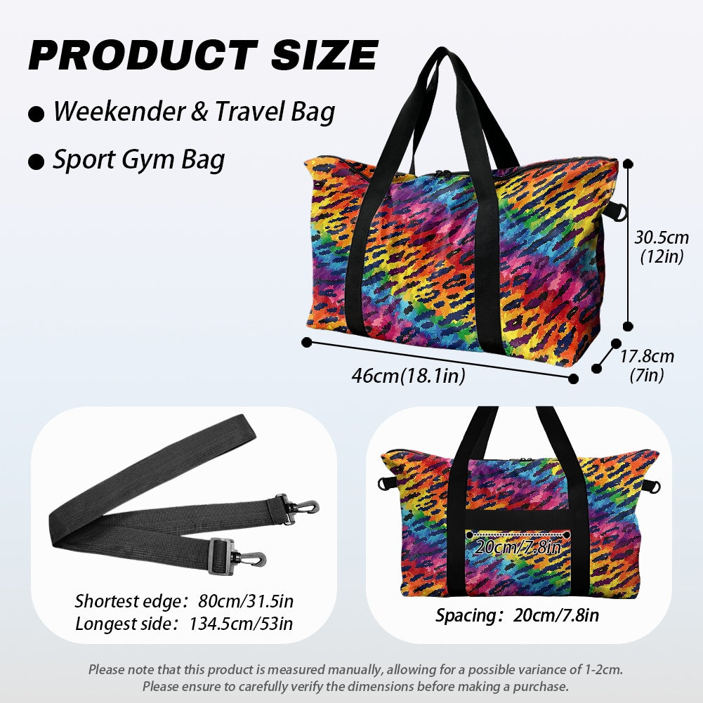 Animal stripe pattern on Rainbow colors Lightweight luggage