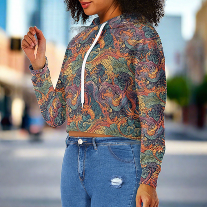 Women's midriff-baring sweatshirt - Chinese