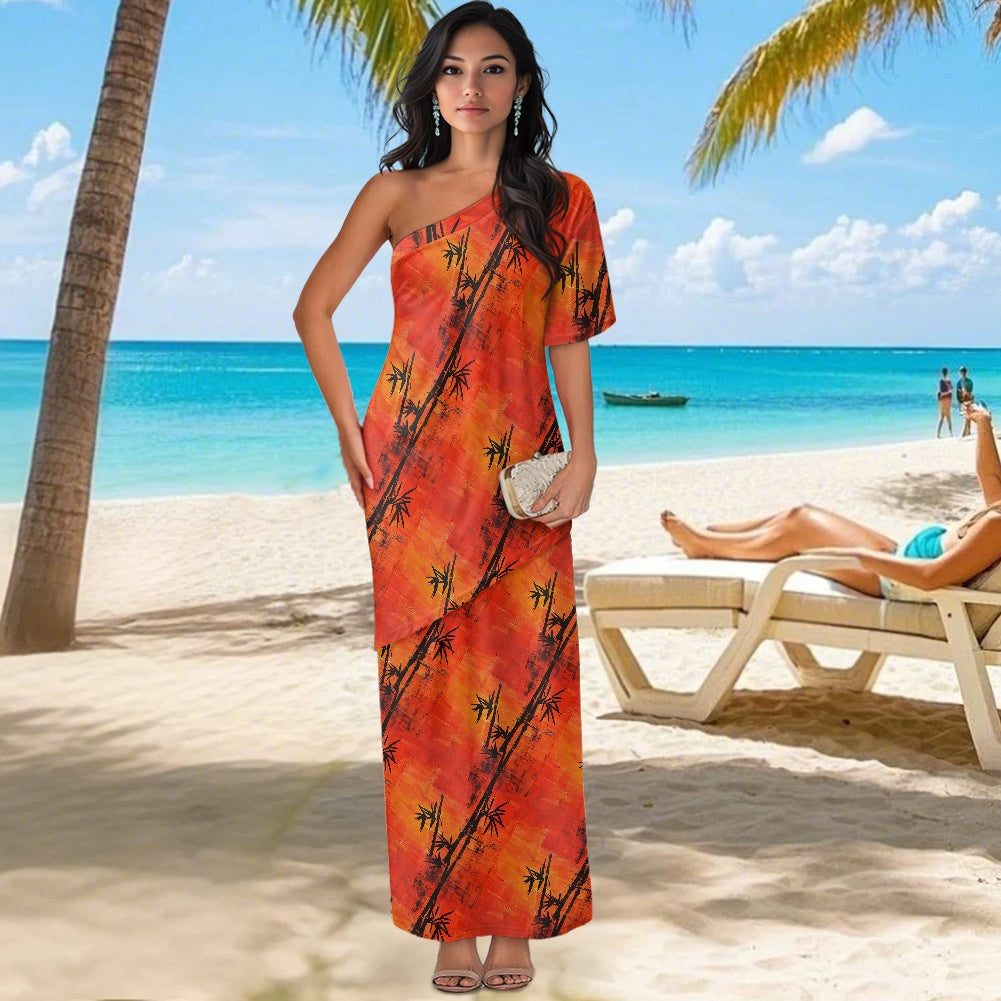 Elegant Off-Shoulder Two-Piece Dress for Women