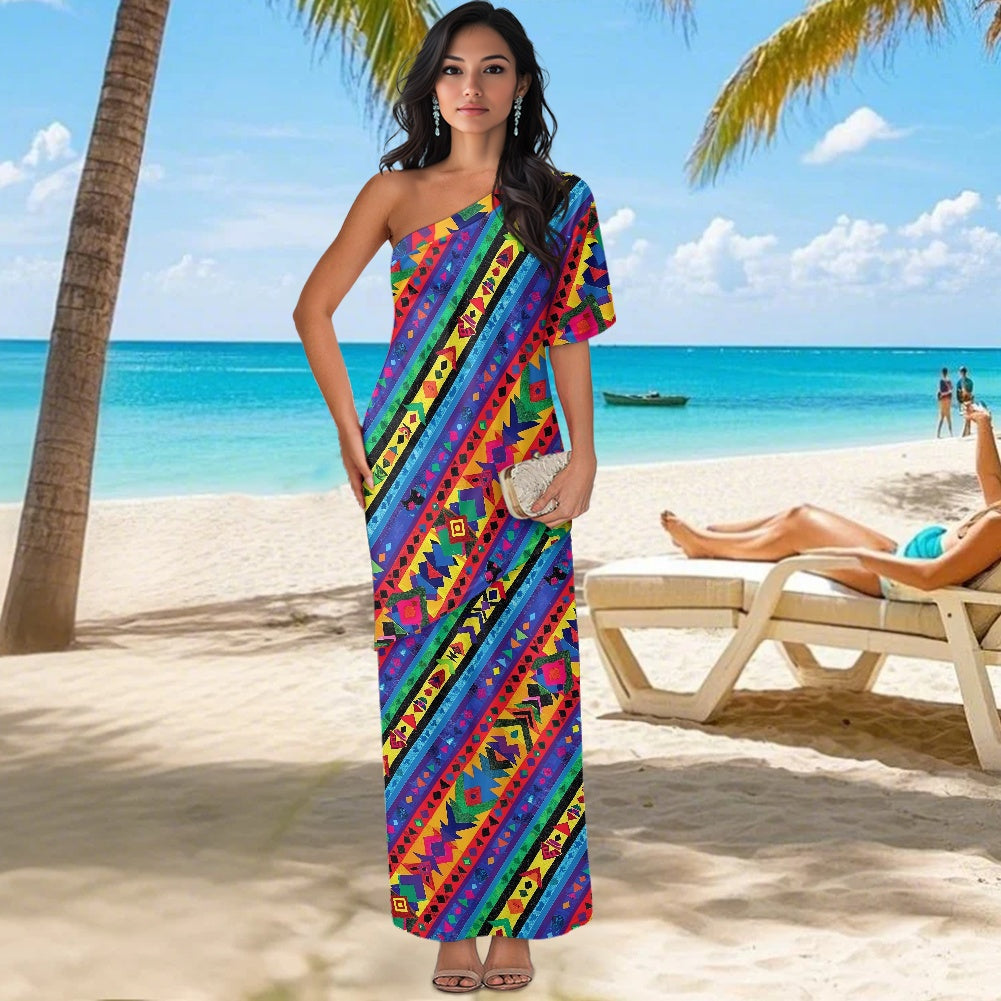 Elegant Off-Shoulder Two-Piece Dress for Women