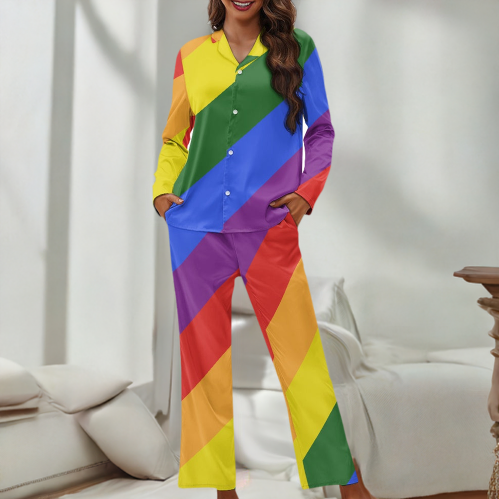 Rainbow Ladies Pajamas (button)