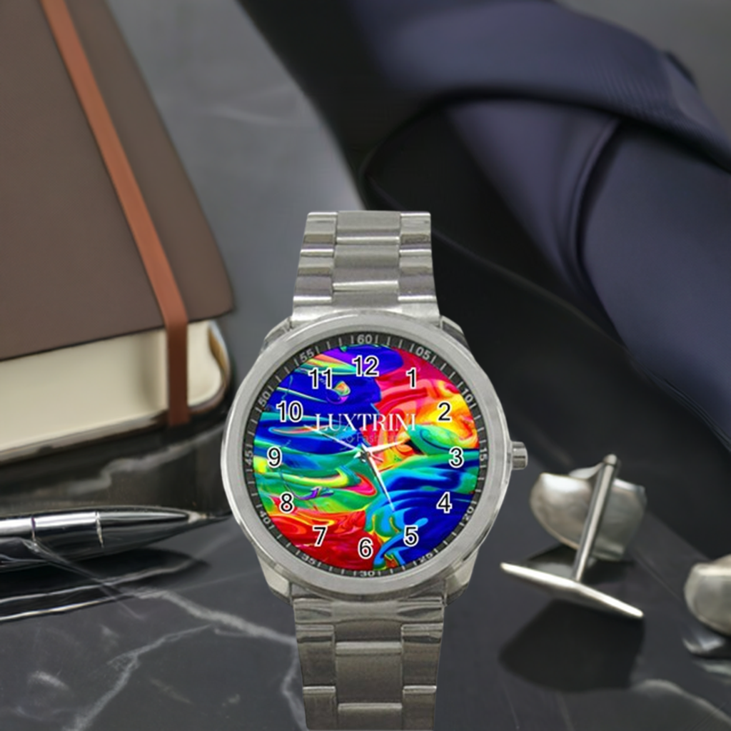 Rainbow Confusion Sport Metal Watch